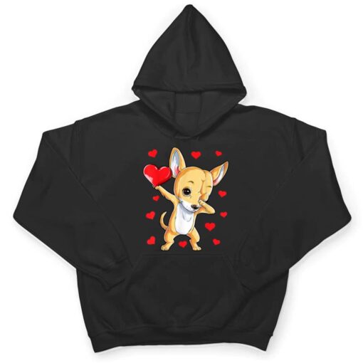 Dabbing Chihuahua Valentine's Day Women Dance Dog T Shirt