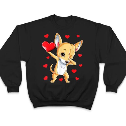 Dabbing Chihuahua Valentine's Day Women Dance Dog T Shirt