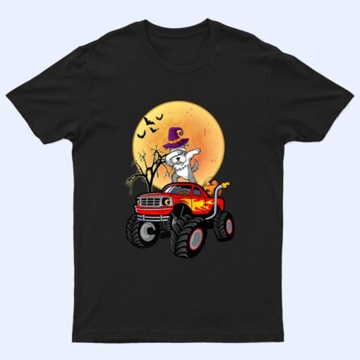 Dabbing Miniature Schnauzer Dog Monster Truck Halloween T Shirt