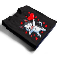 Dabbing Siberian Husky Heart Valentines Day Boys Love Dog T Shirt - Dream Art Europa