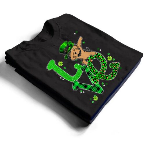 Dabbing Yorkie Dog LOVE Shamrock Funny St Patrick's Day T Shirt