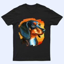 Dachshund Chiweenie Wiener Dog Art Color Painting Dogs T Shirt