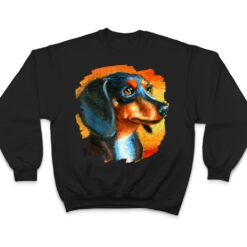 Dachshund Chiweenie Wiener Dog Art Color Painting Dogs T Shirt - Dream Art Europa