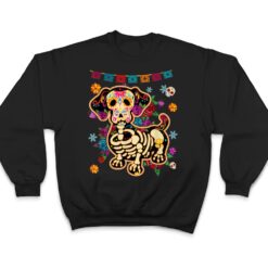 Dachshund Dia De Los Muertos Day Of Dead Dog Sugar Skull T Shirt - Dream Art Europa