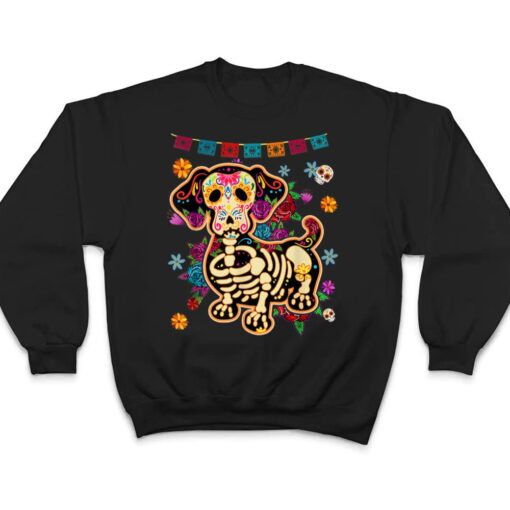 Dachshund Dia De Los Muertos Day Of Dead Dog Sugar Skull T Shirt