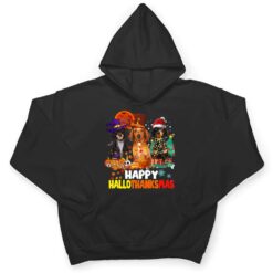 Dachshund Dog Halloween Merry Christmas Happy Hallothanksmas T Shirt - Dream Art Europa