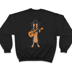 Dachshund Dog Playing Ukulele Guitar T Shirt - Dream Art Europa