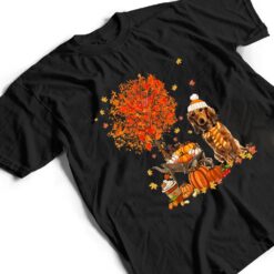 Dachshund Dog Pumpkin Autumn Fall Maple Leaf Thanksgiving T Shirt - Dream Art Europa