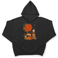 Dachshund Dog Pumpkin Autumn Fall Maple Leaf Thanksgiving T Shirt - Dream Art Europa