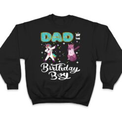 Dad Of He Birthday Boy Donut Dabbing Unicorn Kitten Cat T Shirt - Dream Art Europa