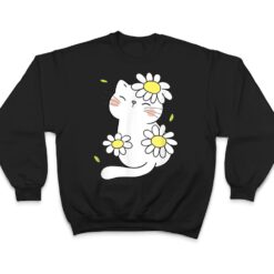 Daisy Cat Spring Floral Kitten With Flower Animal Cute Pet T Shirt - Dream Art Europa