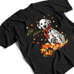 Dalmatian Leaf Fall Hello Autumn For Dog Lover Thanksgiving T Shirt - Dream Art Europa