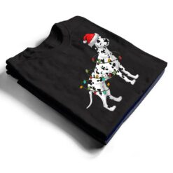 Dalmatian Santa Hat Lights Funny Christmas Pajama Dog Lover T Shirt - Dream Art Europa