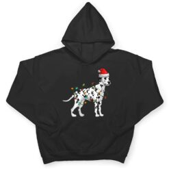 Dalmatian Santa Hat Lights Funny Christmas Pajama Dog Lover T Shirt - Dream Art Europa