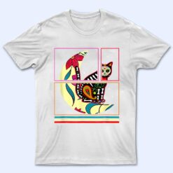 Dia De Los Muertos Cat And Moon Sugar Skull Halloween Party T Shirt