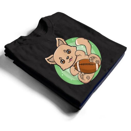 Dingo With Football Team Sport Chibi Anime Dog T Shirt