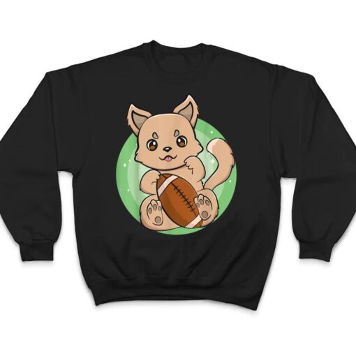 Dingo With Football Team Sport Chibi Anime Dog T Shirt