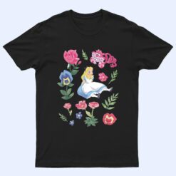 Disney Alice in Wonderland Alice Cheshire Cat Floral T Shirt