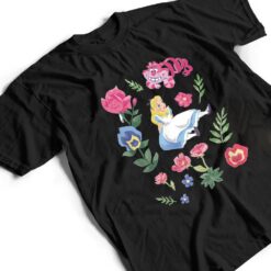 Disney Alice in Wonderland Alice Cheshire Cat Floral T Shirt - Dream Art Europa