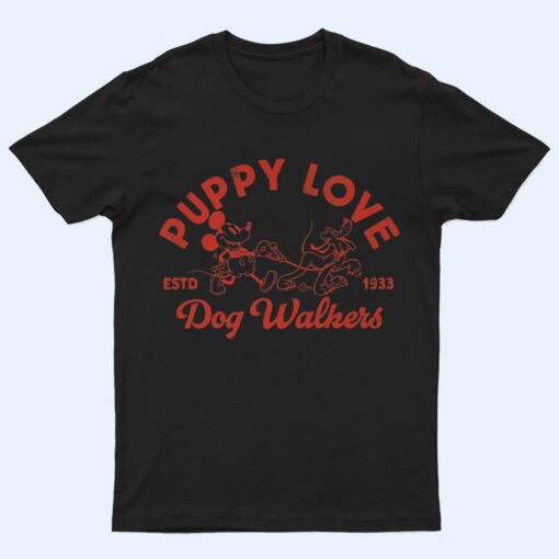 Disney Mickey And Friends Pluto Puppy Love Dog Walkers Ver 1 T Shirt