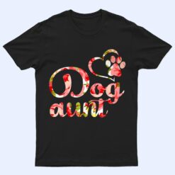 Dog Aunt Sister Flower Puppy Dog Lover T Shirt