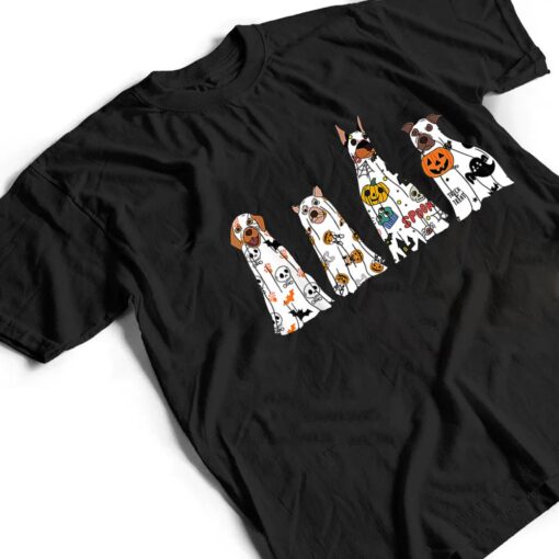 Dog Ghost  Spooky Season Ghost Halloween Groovy Retro T T Shirt