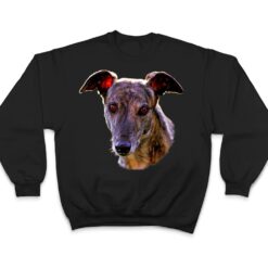 Dog Greyhound pretty Brindle Rescue Greyhound face T Shirt - Dream Art Europa