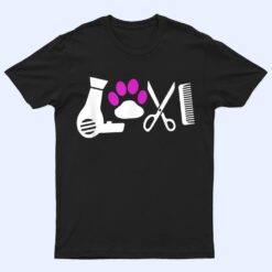 Dog Groomer Love T  Dog Grooming Hairdryer Paw T Shirt