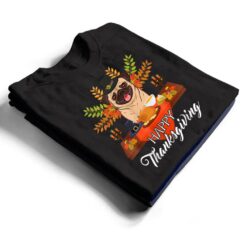 Dog Lovers Cute Pug Turkey Dish Happy Thanksgiving T Shirt - Dream Art Europa