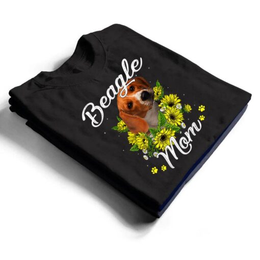 Dog Mom Mother's Day Gift Sunflower Beagle Mom T Shirt