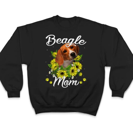 Dog Mom Mother's Day Gift Sunflower Beagle Mom T Shirt