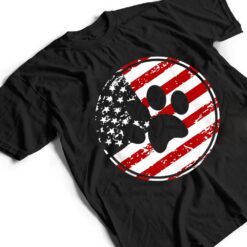 Dog Paw Print American Flag USA Patriotic T Shirt - Dream Art Europa