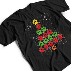 Dog Paws Christmas Tree Lights Xmas Dogs Lovers Pajama T Shirt - Dream Art Europa