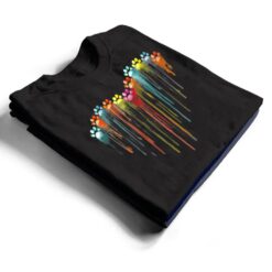 Dog Paws Heart Dog Owner Rainbow Pet Animal T Shirt - Dream Art Europa