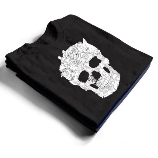 Dog Skull Dogs Paw Lover Halloween Costume T Shirt