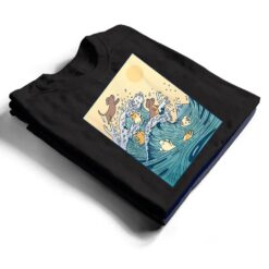 Dog Swimming Wave Ocean Surf Surfing T Shirt - Dream Art Europa