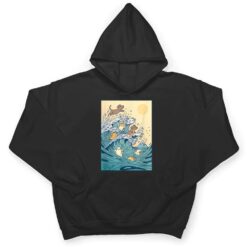 Dog Swimming Wave Ocean Surf Surfing T Shirt - Dream Art Europa