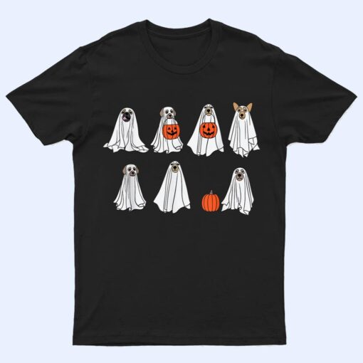 Dog Treat Or Treating Pajamas Jackolantern Ghost Halloween Ver 2 T Shirt