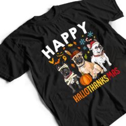 Dogs Happy Hallo ThanksMas Thanksgiving Christmas T Shirt - Dream Art Europa