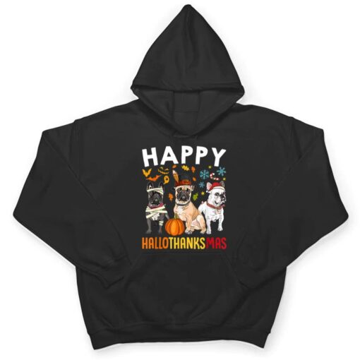 Dogs Happy Hallo ThanksMas Thanksgiving Christmas T Shirt