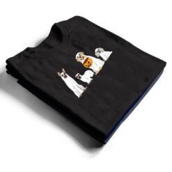 Dogs Wearing Ghost Costume Funny Dog Halloween T Shirt - Dream Art Europa