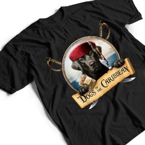 Dogs of the Caribbean - Cute Black Labrador Pirate T Shirt