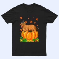 Dogue De Bordeaux Dog Happy Thanksgiving Pumpkin Fall Autumn T Shirt