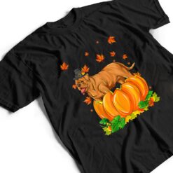 Dogue De Bordeaux Dog Happy Thanksgiving Pumpkin Fall Autumn T Shirt - Dream Art Europa