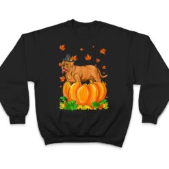 Dogue De Bordeaux Dog Happy Thanksgiving Pumpkin Fall Autumn T Shirt - Dream Art Europa