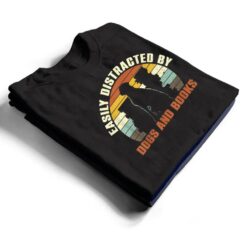 Easily Distracted By Dogs And Books Retro Vintage Ver 2 T Shirt - Dream Art Europa