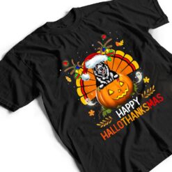 Elkhound Dog Happy Hallothanksmas Halloween Christmas T Shirt - Dream Art Europa