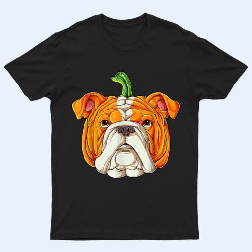 English Bulldog Pumpkin Halloween Funny Thanksgiving Gifts T Shirt