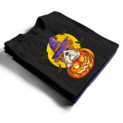 English Bulldog Witch Pumpkin Halloween Dog T Shirt - Dream Art Europa