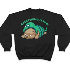 Everything Is Fine Funny Snake and Dog Buzzword Trend Memes T Shirt - Dream Art Europa